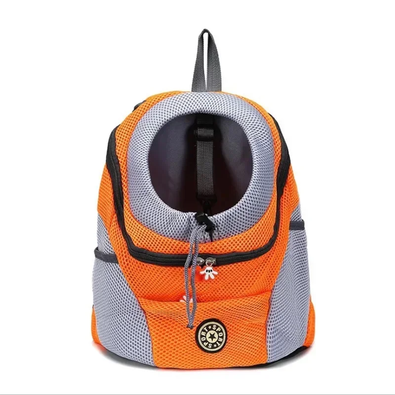 Pet Backpack Carrier for Small Dogs & Cats - Front-Folded Travel Backpack with Ventilation Mesh & Harness-Like Zipper Lock